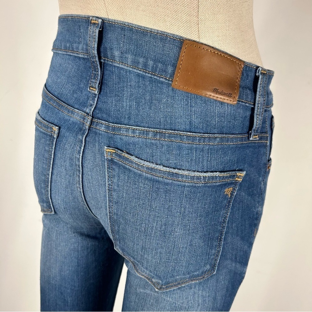 💕 Madewell 9” MID-RISE SKINNY Classic Blue Women's Jeans 25x29 - Picture 5 of 13